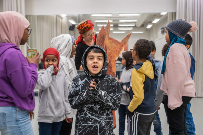 Räddabarnen var här och fick vara med och titta in i idéfasen av Sandvargen.